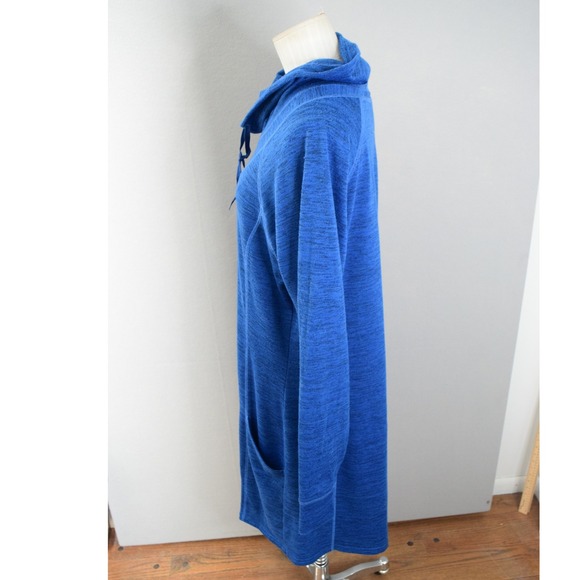 Kuhl Lea Cowl Neck Dress XS Long Sleeve Pocket Dress Blue Womens - Picture 3 of 5